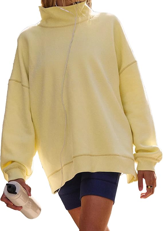 Embroidered Mock Neck Sweatshirt Any Word Barely Awake Font full chest