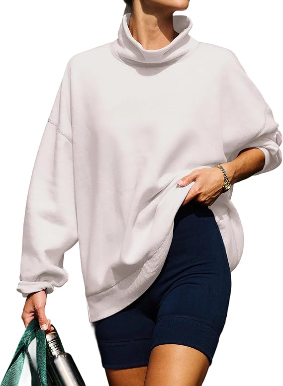Embroidered Mock Neck Sweatshirt Any Word Barely Awake Font full chest