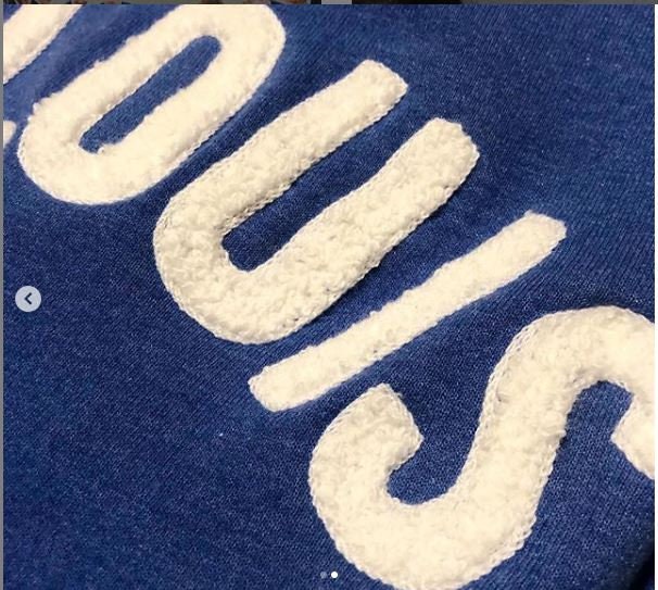 Los Angeles Crew Neck Sweatshirt (SF72R) with Chenille Letters in  any Color Custom Made for You