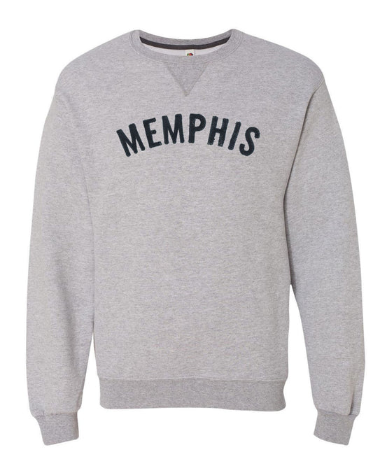 Memphis Crew Neck Sweatshirt (SF72R) with Chenille Letters in  any Color Custom Made for You