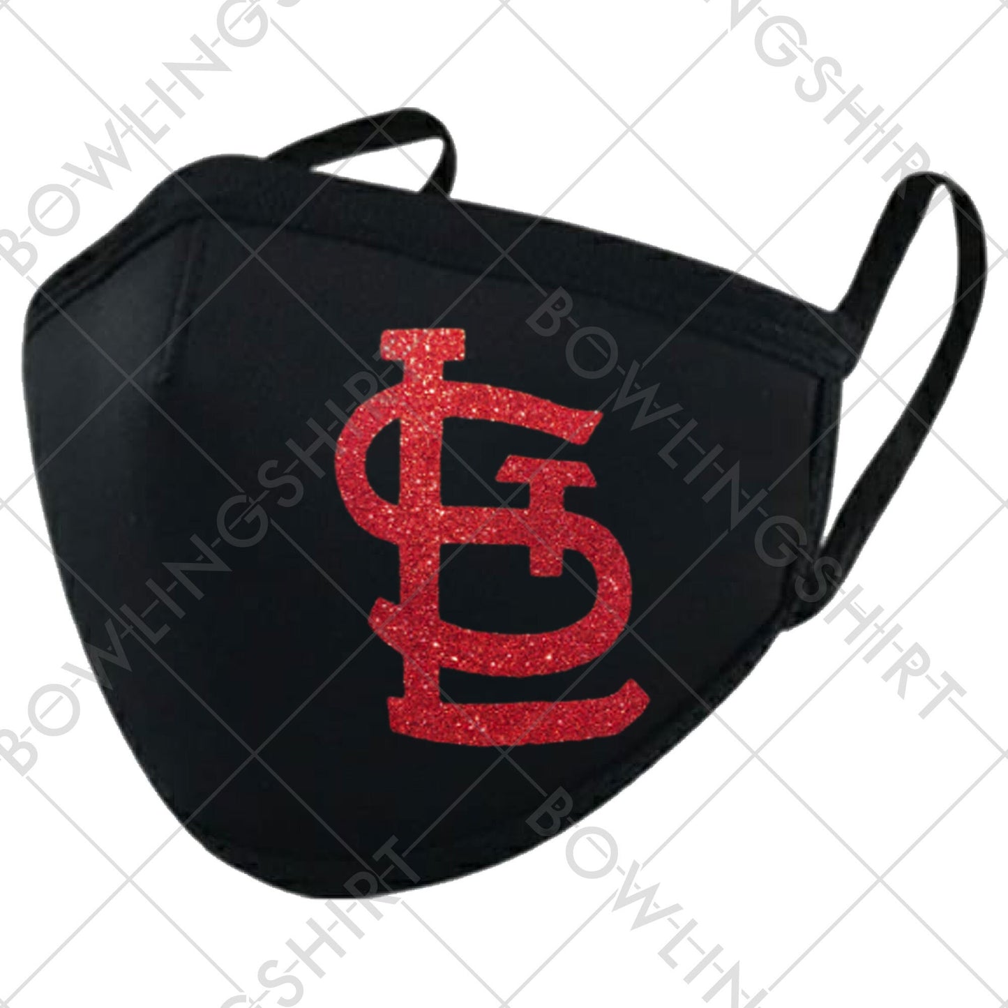 St. Louis STL Glitter Black  Mask  #5