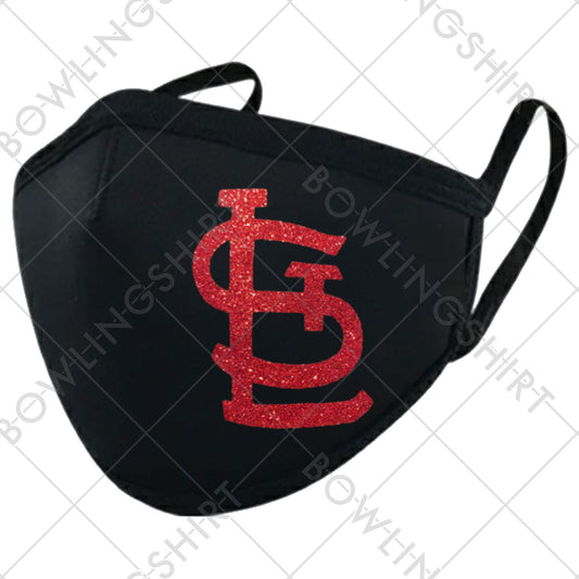 St. Louis STL Glitter Black  Mask  #5