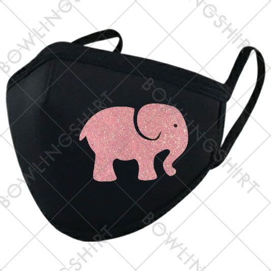 Pink Elephant pink glitter cotton mask double layer super soft #73