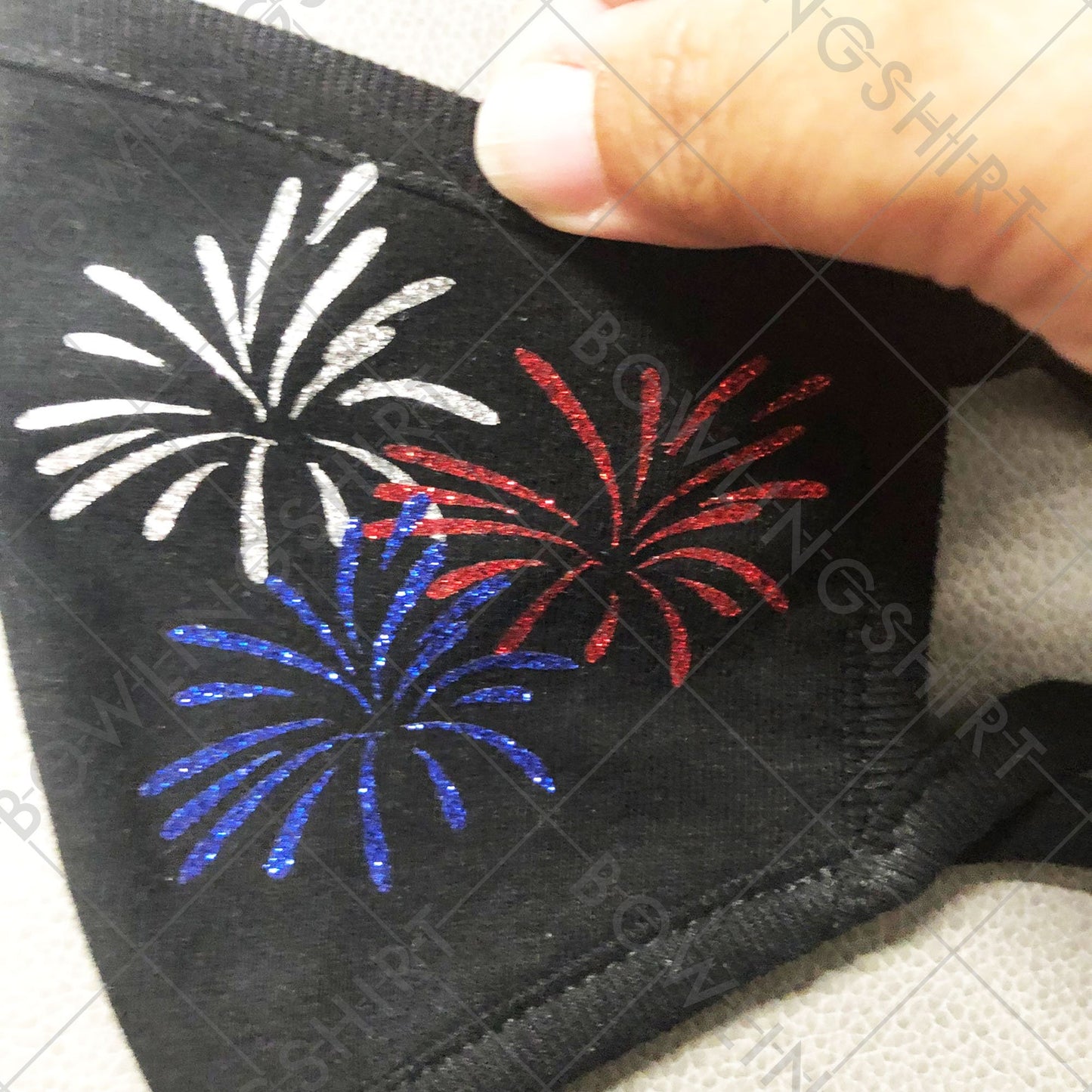 Fourth of July Fireworks Glitter mask #38