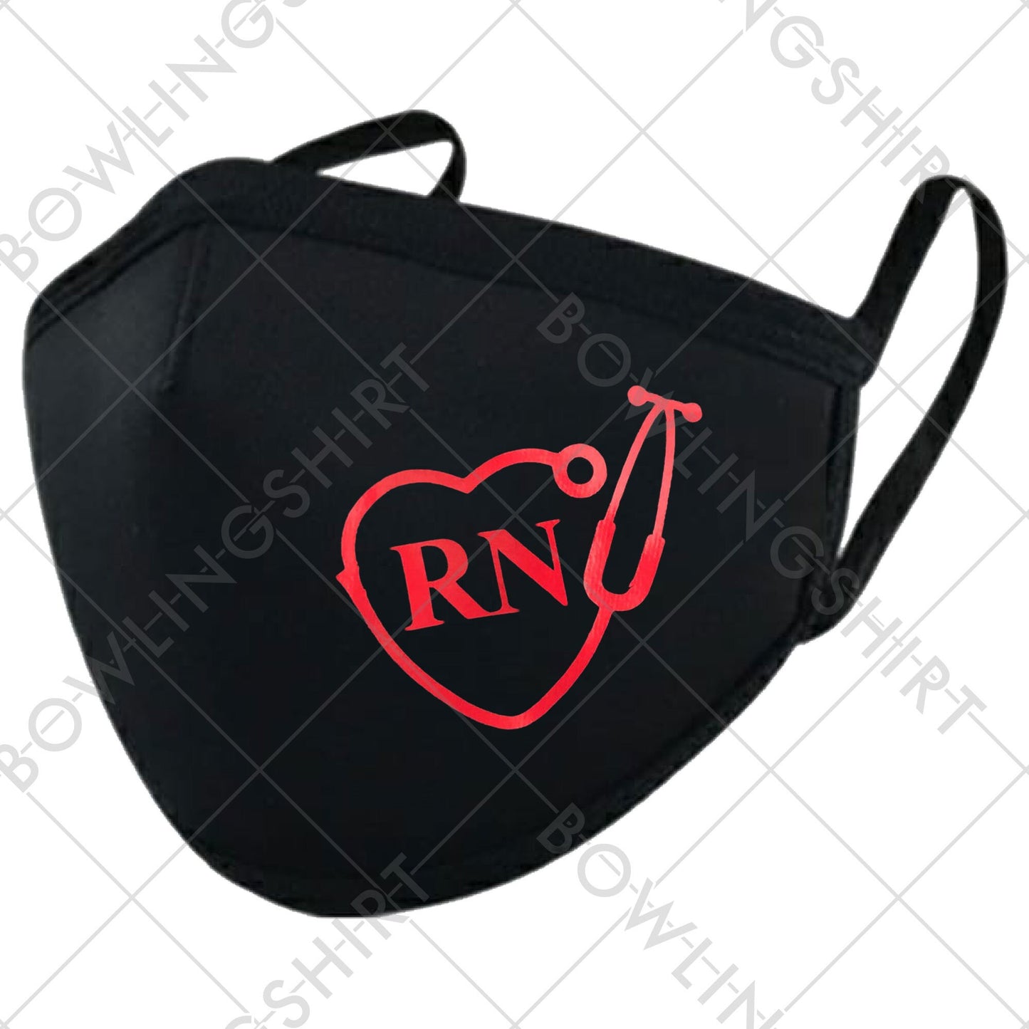 Wear your mask! RN Nurse Stethoscope Black Mask #1