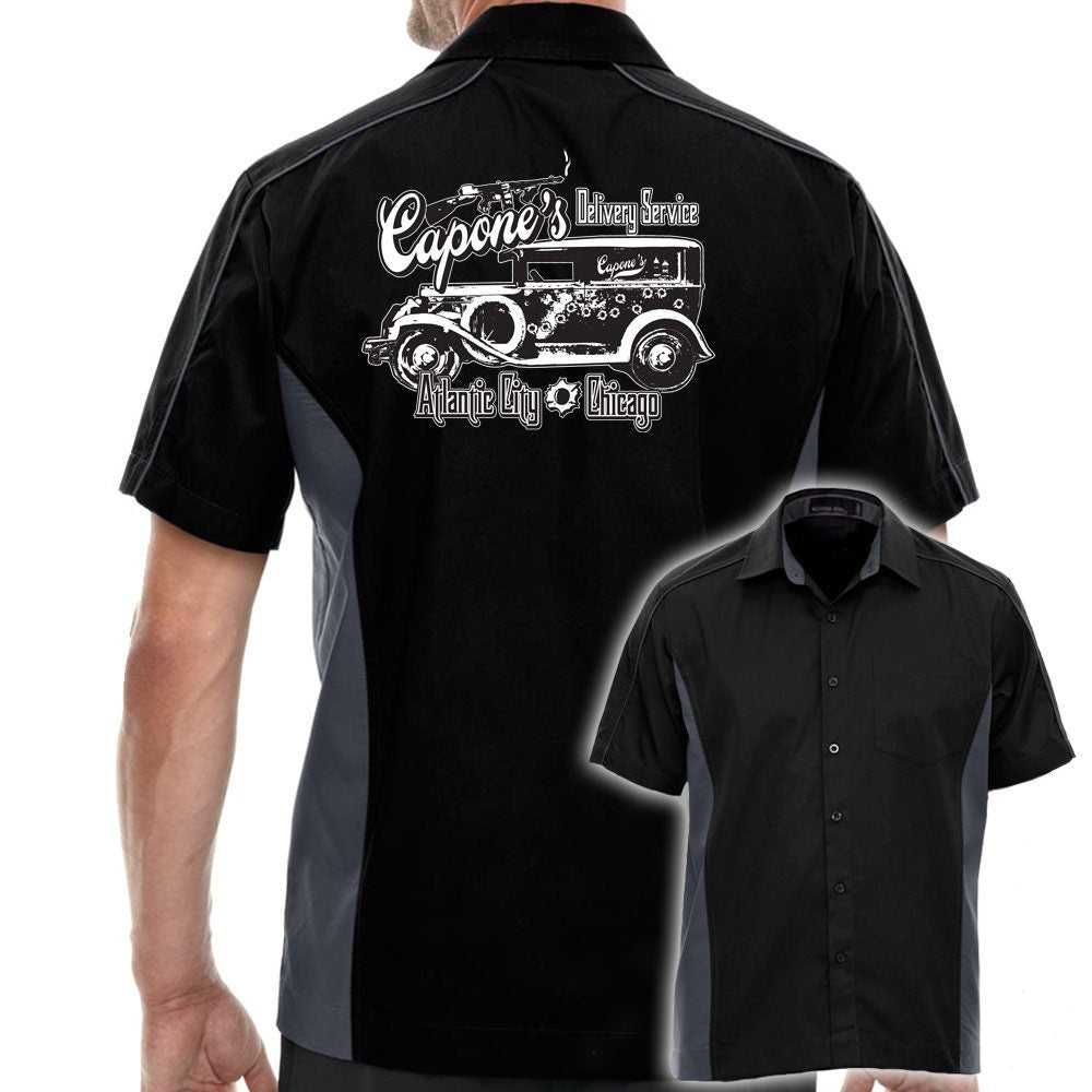 Capone's Delivery Service Classic Retro Bowling Shirt - The Muckler - Includes Embroidered Name