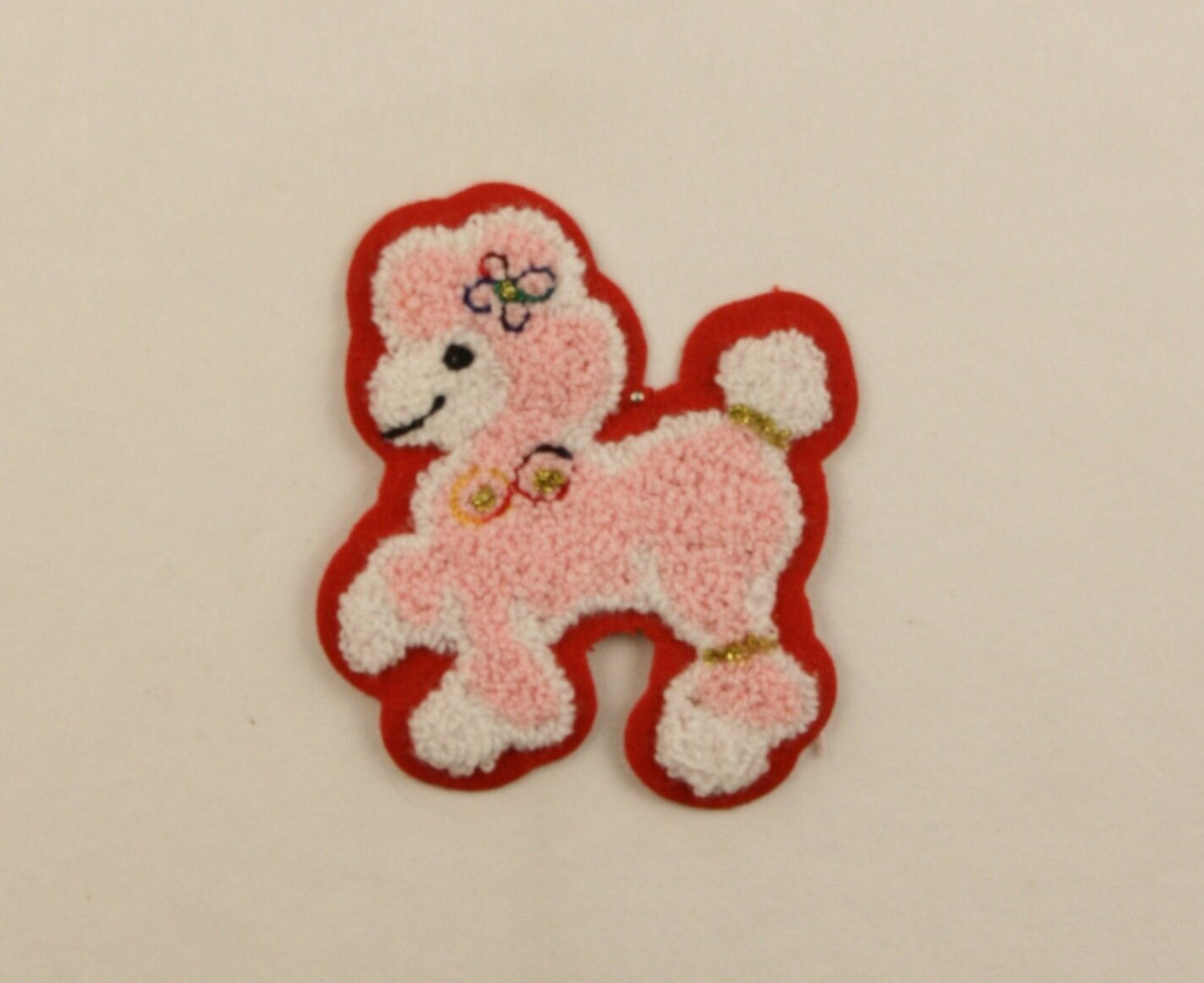 4" Poodle - Hand Sewn Chenille Patch