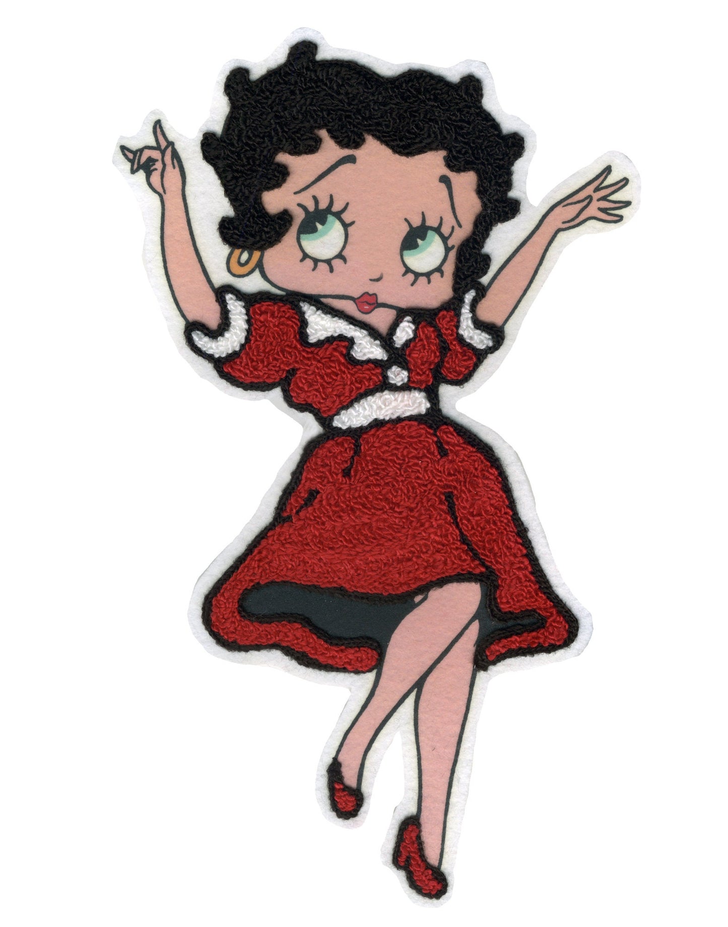 12" Betty Boop Dancing - Hand Sewn Chenille Patch