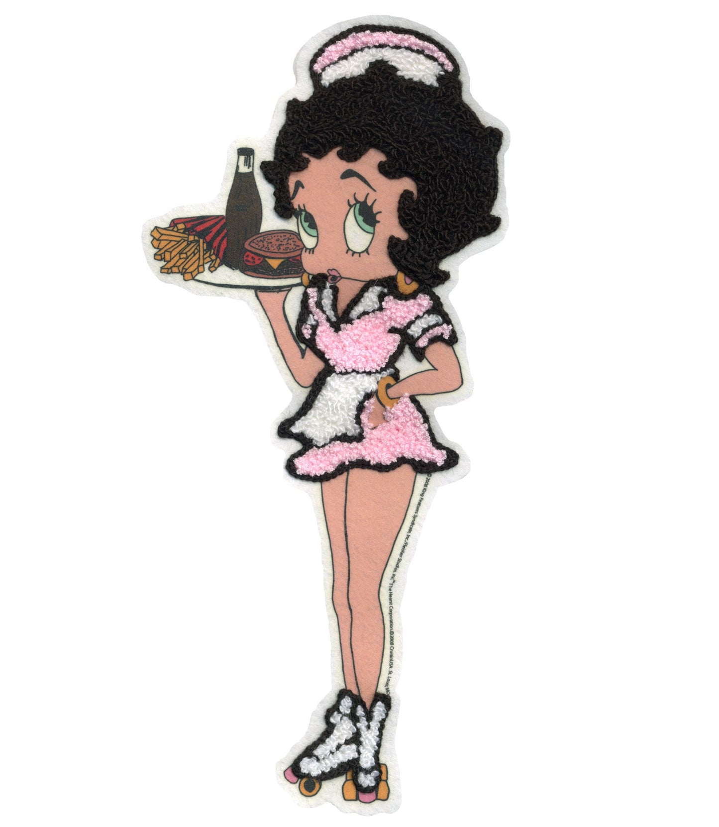 12" Betty Boop Carhop Waitress - Hand Sewn Chenille Patch