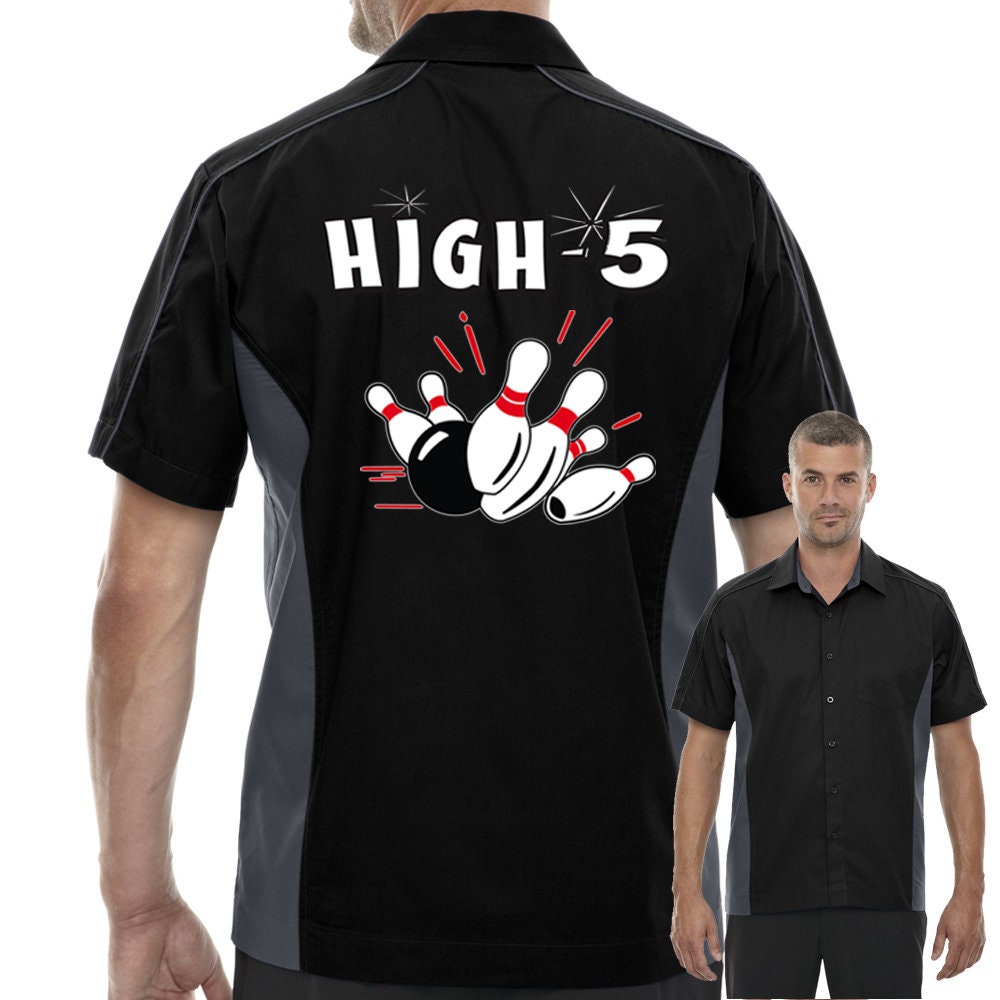High 5 Classic Retro Bowling Shirt - The Muckler - Includes Embroidered Name #126/127