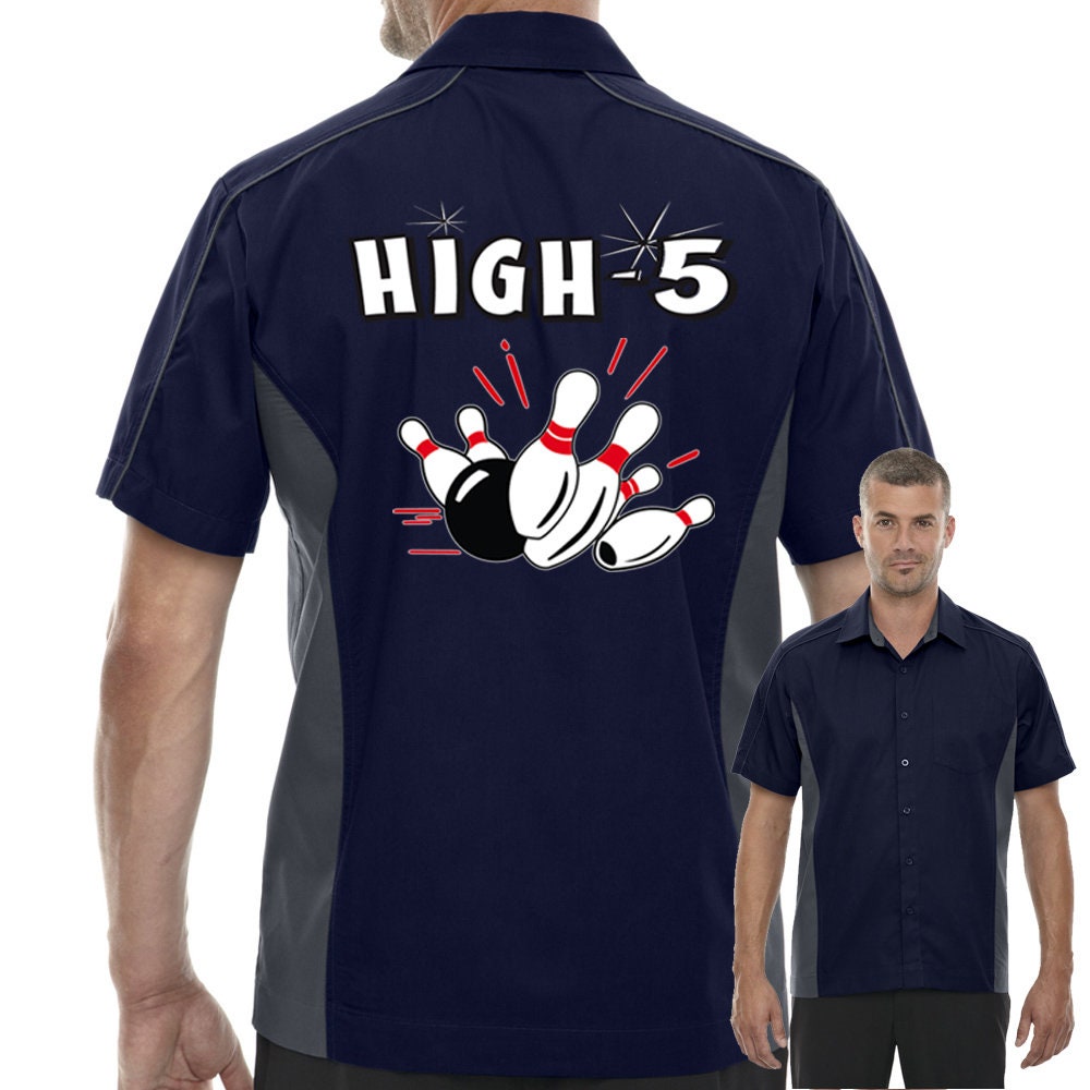 High 5 Classic Retro Bowling Shirt - The Muckler - Includes Embroidered Name #126/127