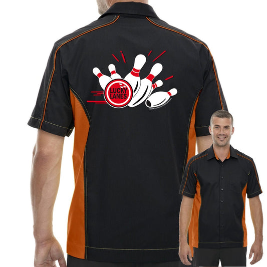 Lucky Lanes Classic Retro Bowling Shirt - The Muckler - Includes Embroidered Name #128