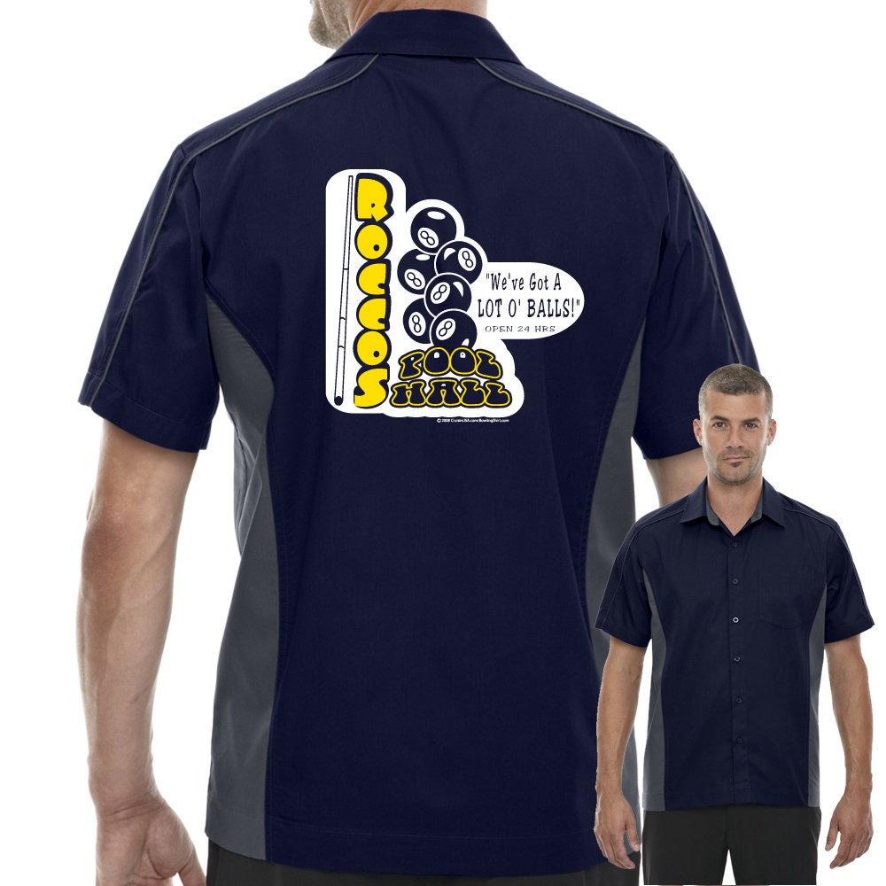 Rocco's Pool Hall Classic Retro Bowling Shirt - The Muckler - Includes Embroidered Name