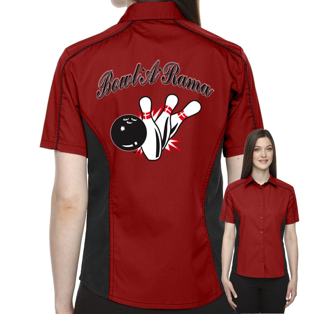 Bowl-A-Rama Classic Retro Bowling Shirt - The Muckler (Ladies) - Includes Embroidered Name #158/125