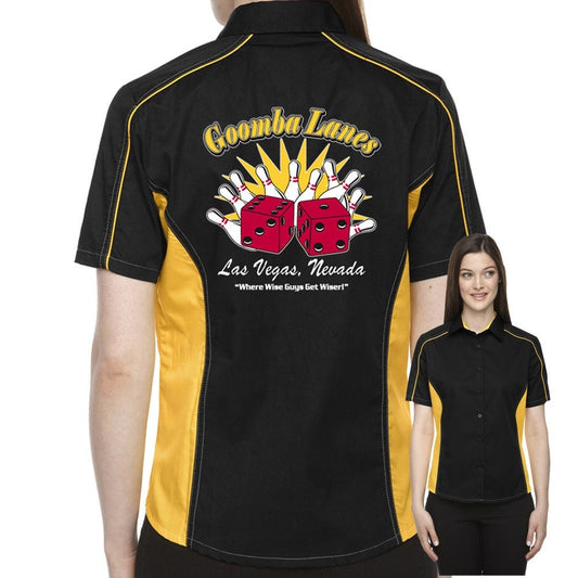 Goomba Lanes Classic Retro Bowling Shirt- The Muckler (Ladies) - Includes Embroidered Name #123