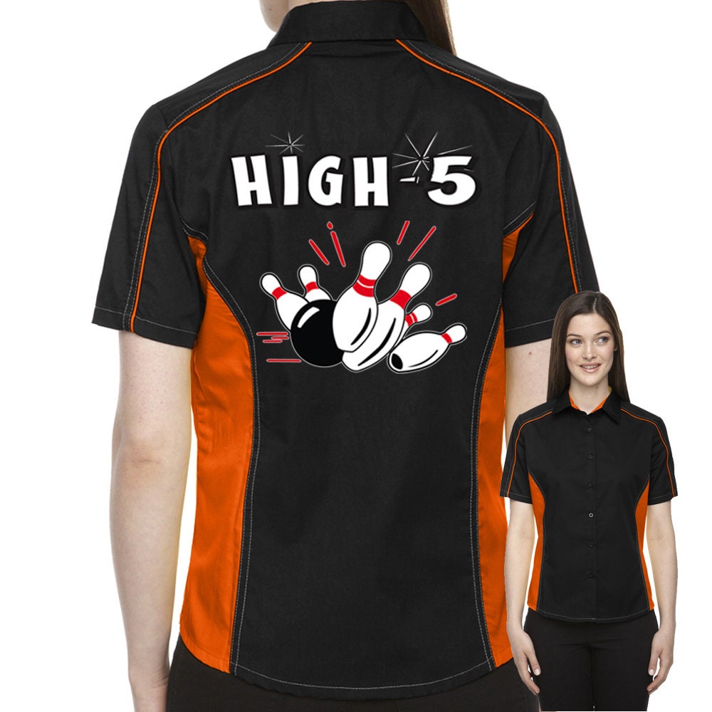 High 5 Classic Retro Bowling Shirt- The Muckler (Ladies) - Includes Embroidered Name #126/127