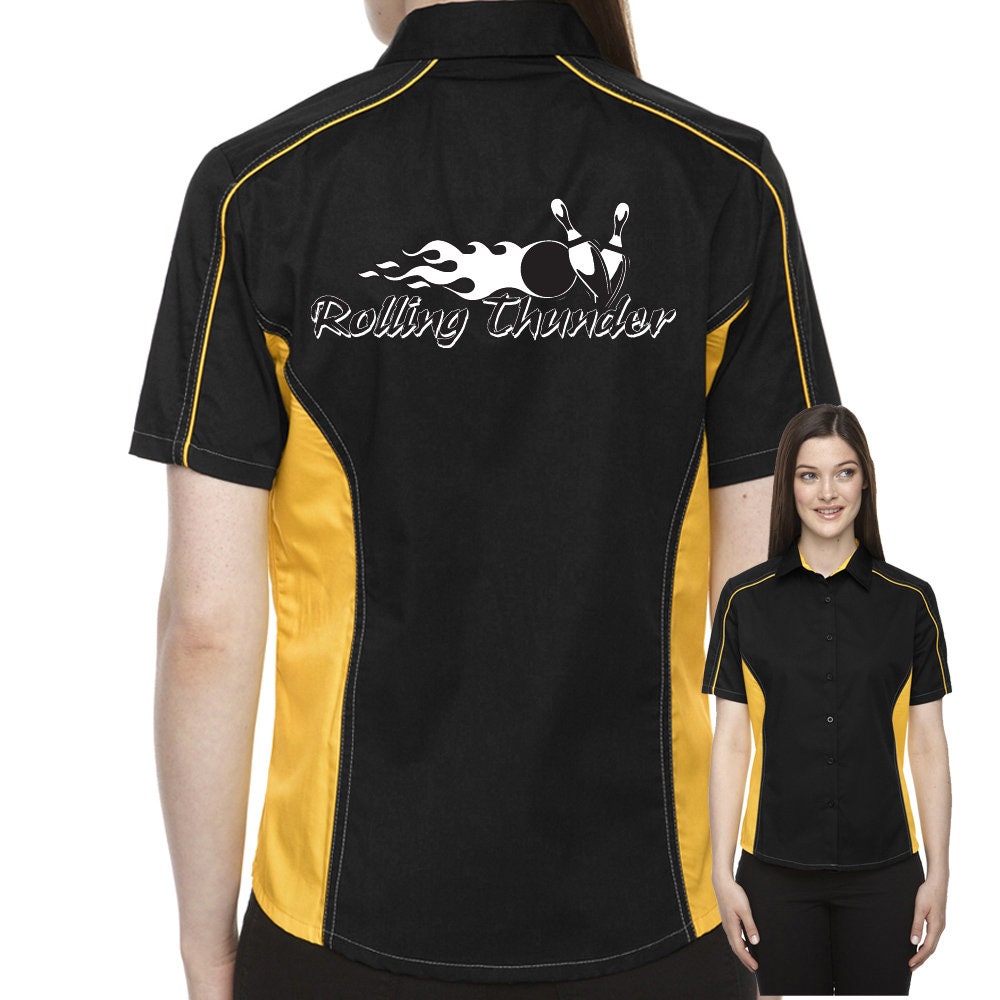 Rolling Thunder Classic Retro Bowling Shirt - The Muckler (Ladies) - Includes Embroidered Name