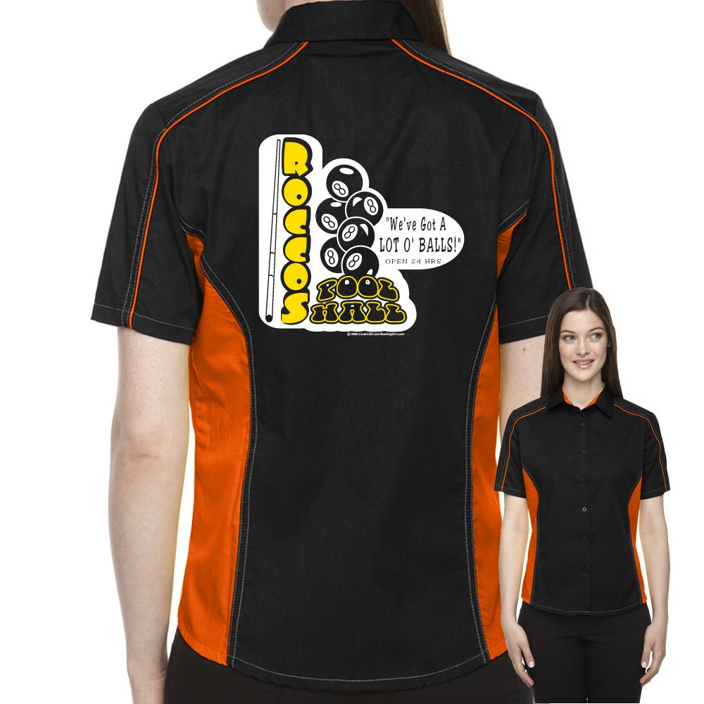 Rocco's Pool Hall Classic Retro Bowling Shirt- The Muckler (Ladies) - Includes Embroidered Name