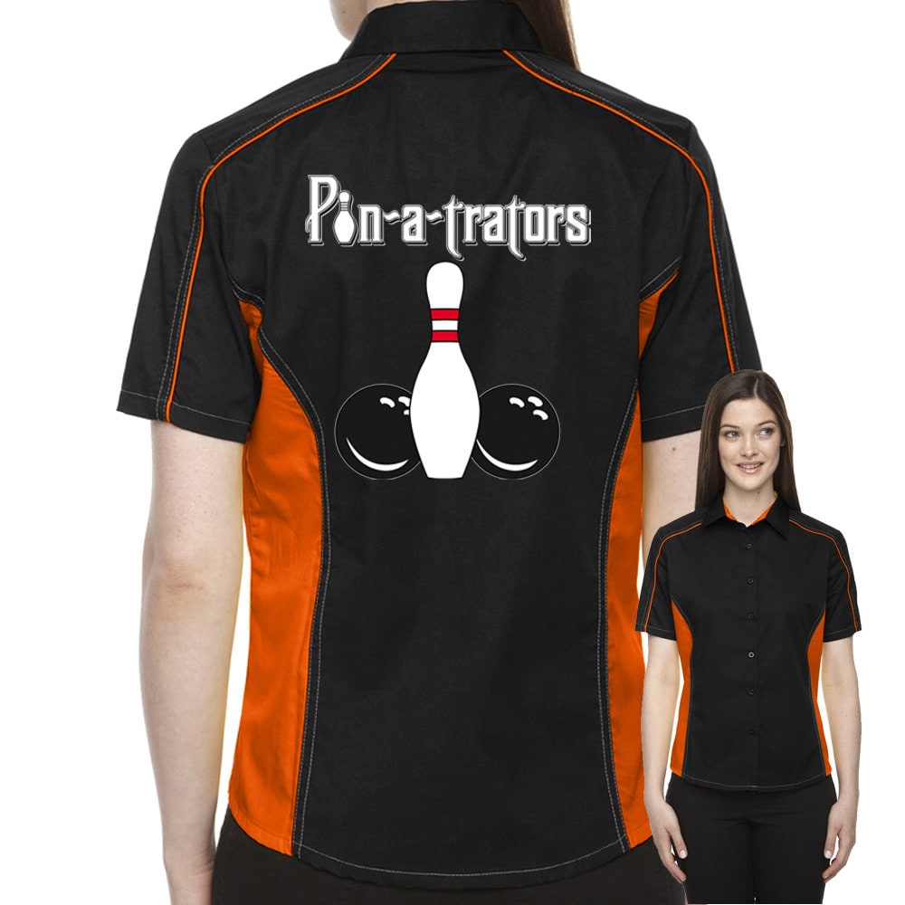 Pin-A-Trators Classic Retro Bowling Shirt - The Muckler (Ladies) - Includes Embroidered Name