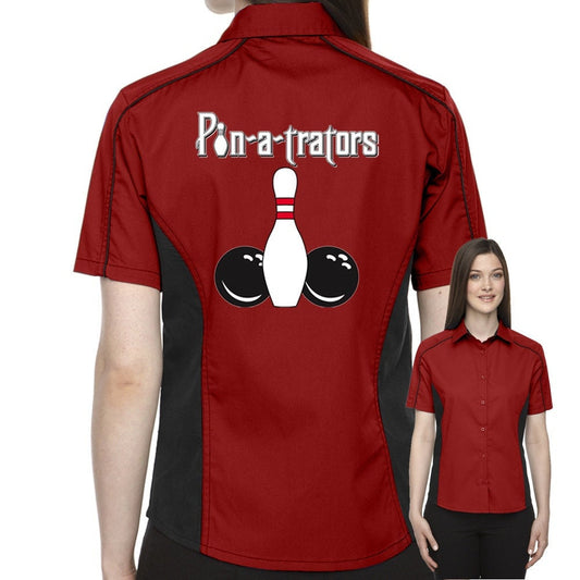 Pin-A-Trators Classic Retro Bowling Shirt - The Muckler (Ladies) - Includes Embroidered Name