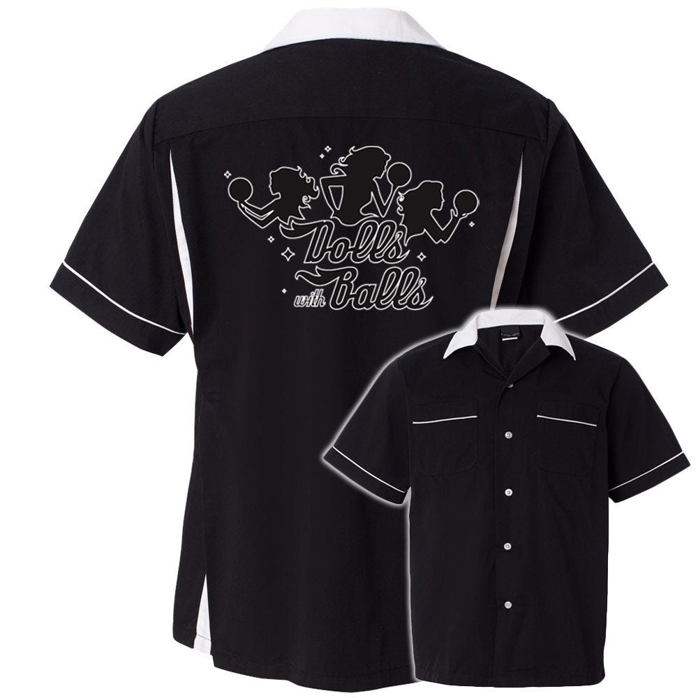 Dolls With Balls Classic Retro Bowling Shirt- Classic 2.0 - Includes Embroidered Name #156