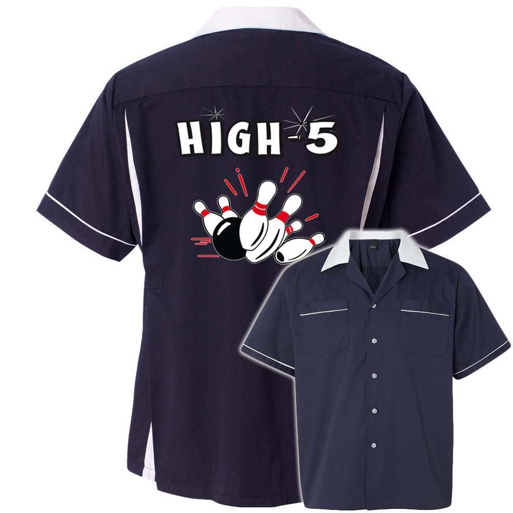High 5 Classic Retro Bowling Shirt- Classic 2.0 - Includes Embroidered Name #126/127