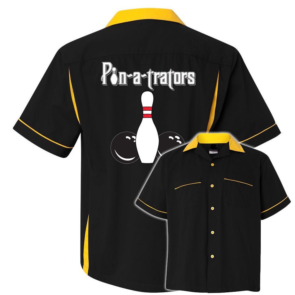 Pin-A-Trators Classic Retro Bowling Shirt - Classic 2.0 - Includes Embroidered Name