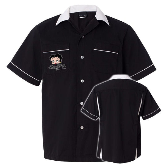 Betty Boop Face Classic Retro Bowling Shirt- Classic 2.0 - Includes Embroidered Name