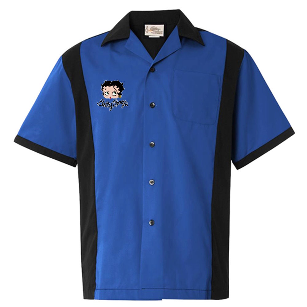 Betty Boop Face Classic Retro Bowling Shirt - Retro Two - Includes Embroidered Name