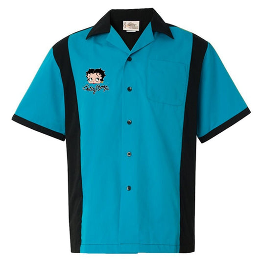 Betty Boop Face Classic Retro Bowling Shirt - Retro Two - Includes Embroidered Name