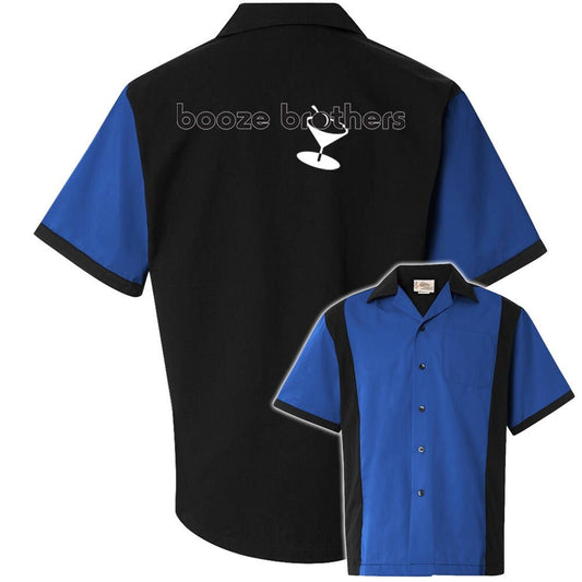 Booze Brothers Classic Retro Bowling Shirt - Retro Two - Includes Embroidered Name