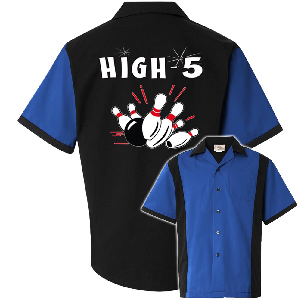 High 5 Classic Retro Bowling Shirt - Retro Two - Includes Embroidered Name #126/127