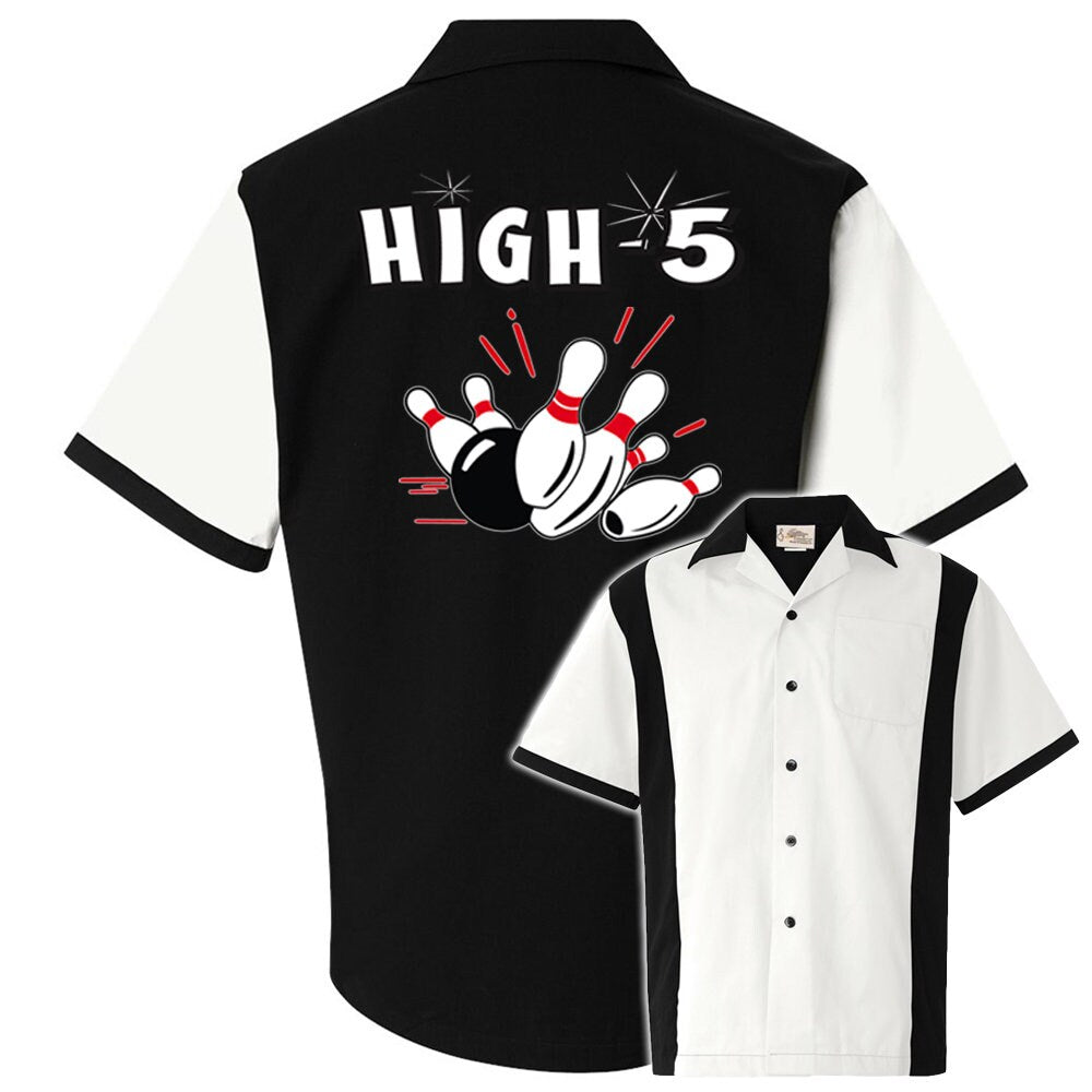 High 5 Classic Retro Bowling Shirt - Retro Two - Includes Embroidered Name #126/127