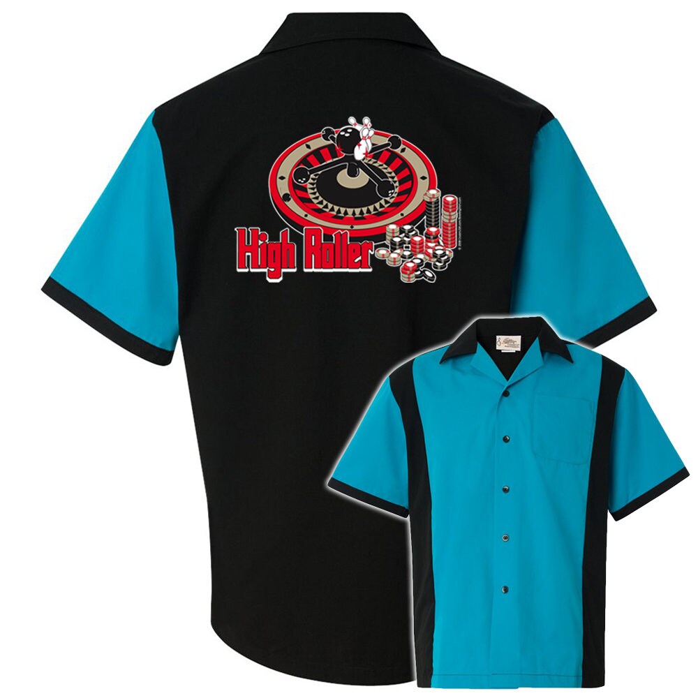 High Roller Classic Retro Bowling Shirt - Retro Two - Includes Embroidered Name