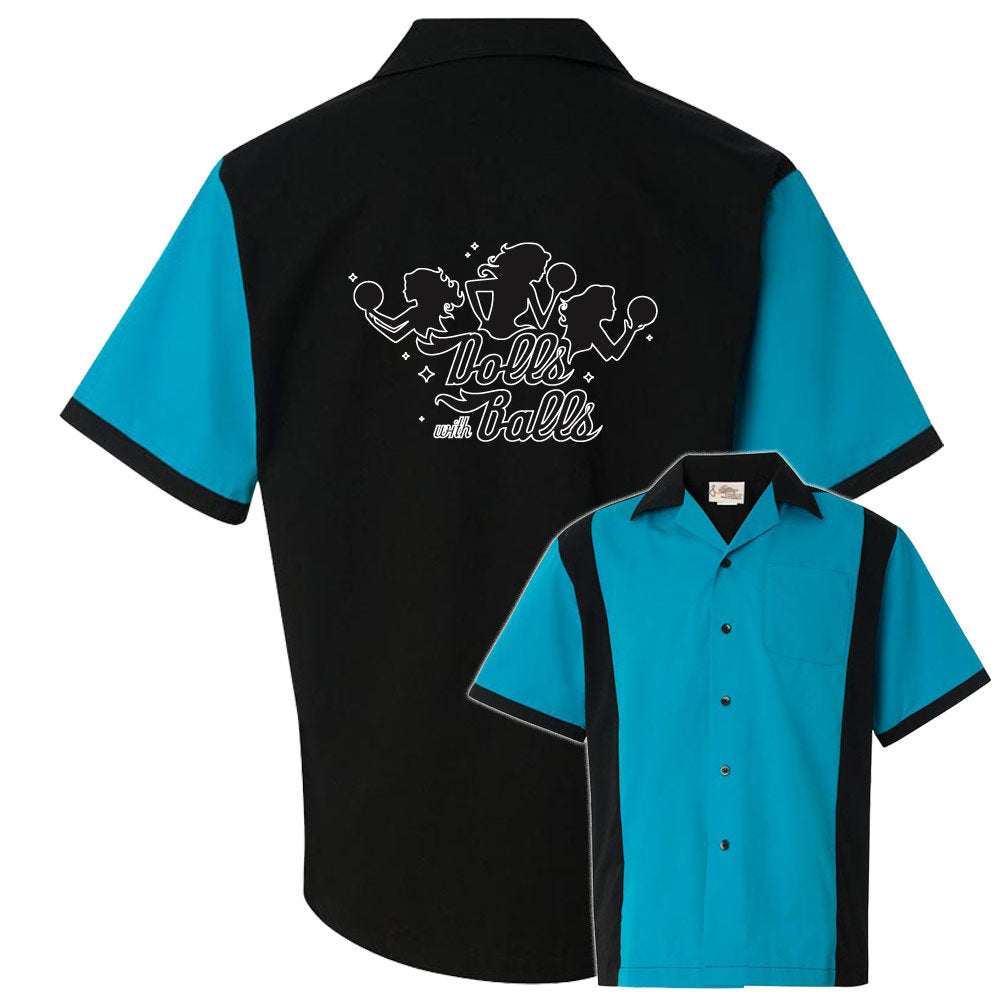 Dolls With Balls Classic Retro Bowling Shirt - Retro Two - Includes Embroidered Name #156
