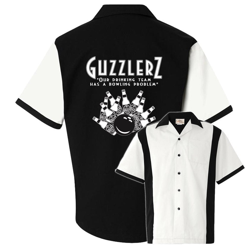 Guzzlers Classic Retro Bowling Shirt - Retro Two - Includes Embroidered Name #124
