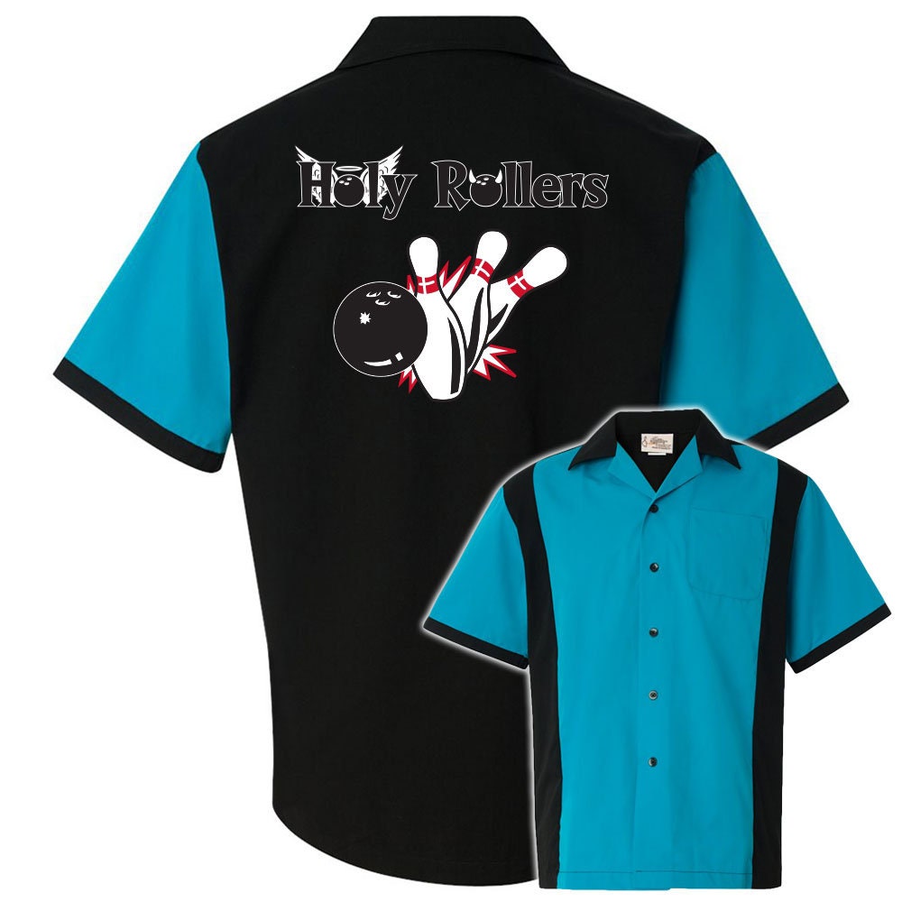 Holy Rollers Classic Retro Bowling Shirt - Retro Two - Includes Embroidered Name
