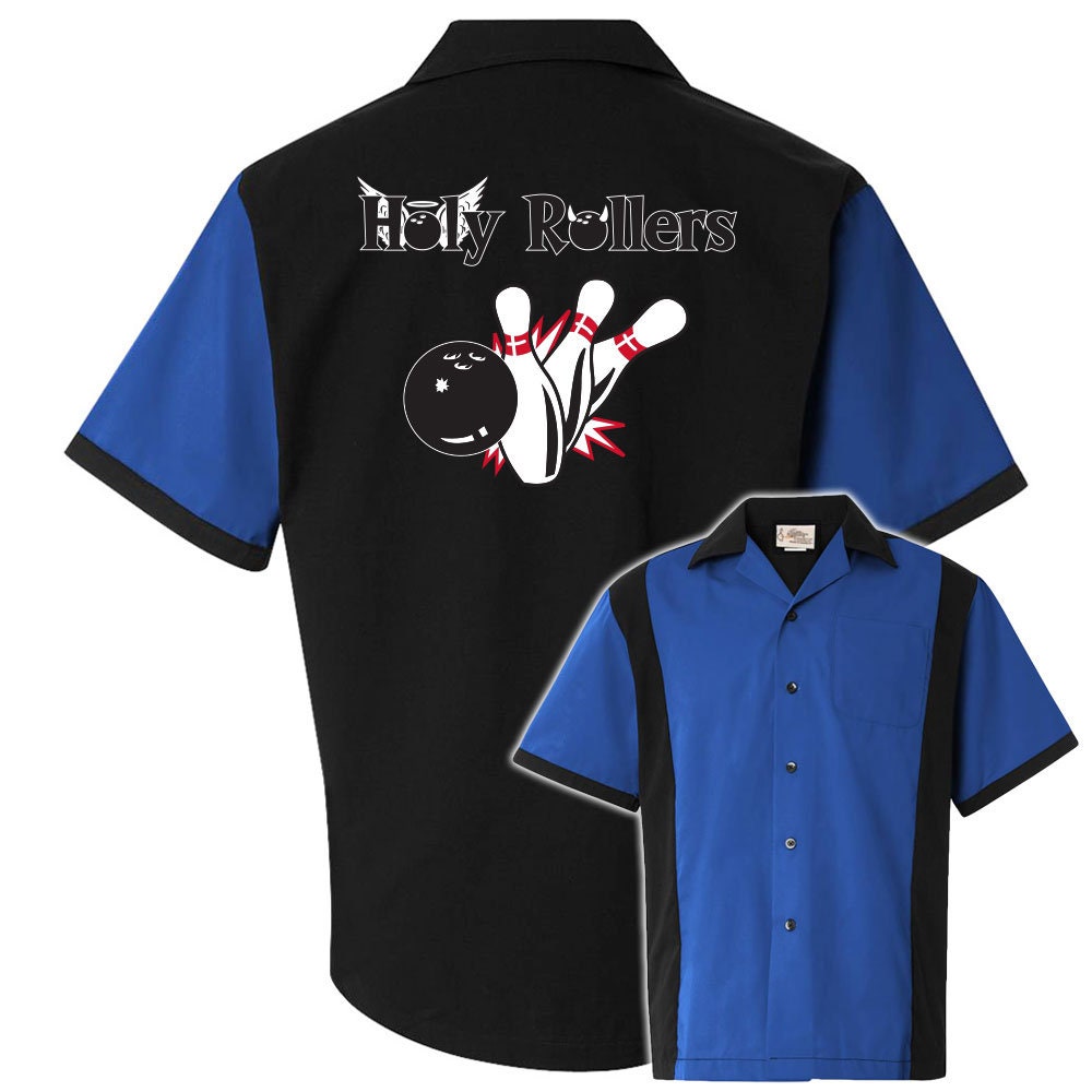 Holy Rollers Classic Retro Bowling Shirt - Retro Two - Includes Embroidered Name