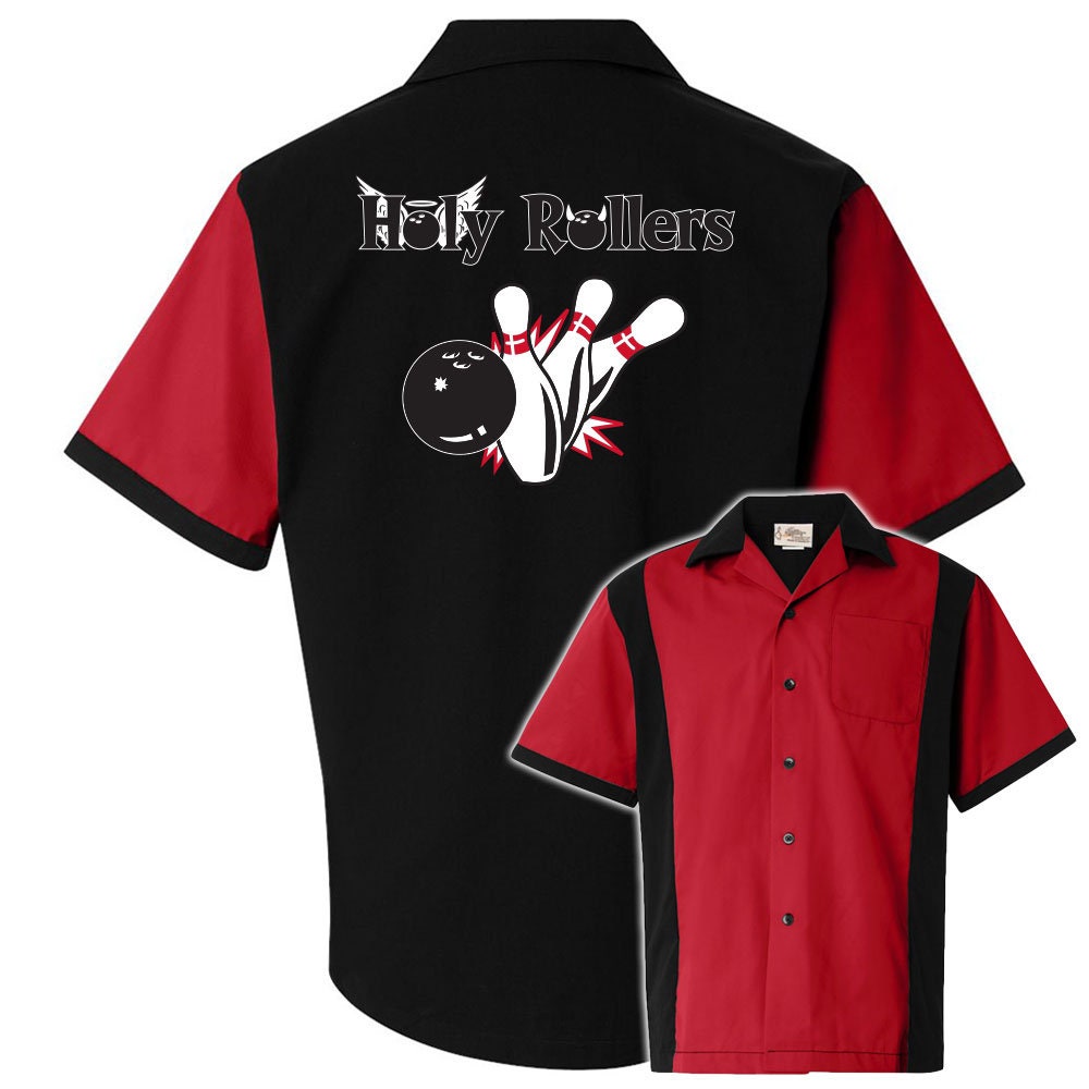 Holy Rollers Classic Retro Bowling Shirt - Retro Two - Includes Embroidered Name