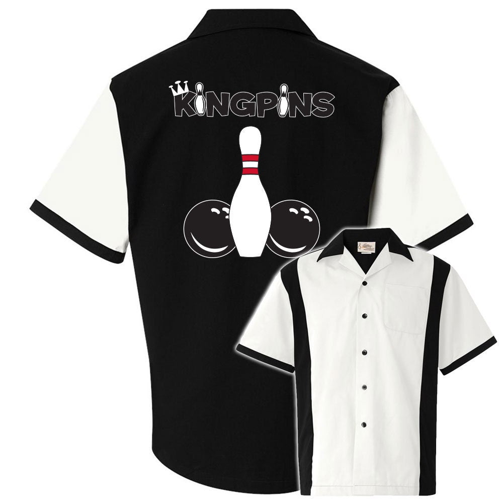 Kingpins Classic Retro Bowling Shirt - Retro Two - Includes Embroidered Name