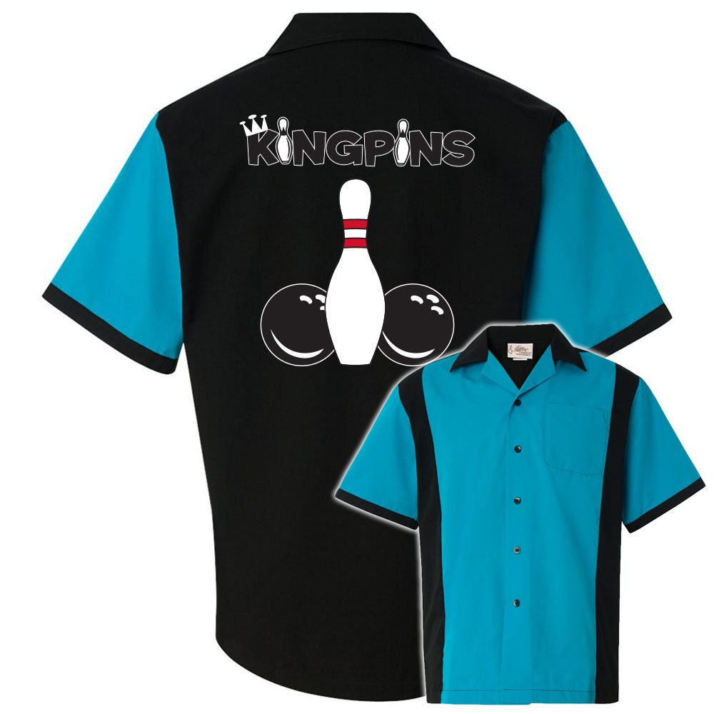 Kingpins Classic Retro Bowling Shirt - Retro Two - Includes Embroidered Name