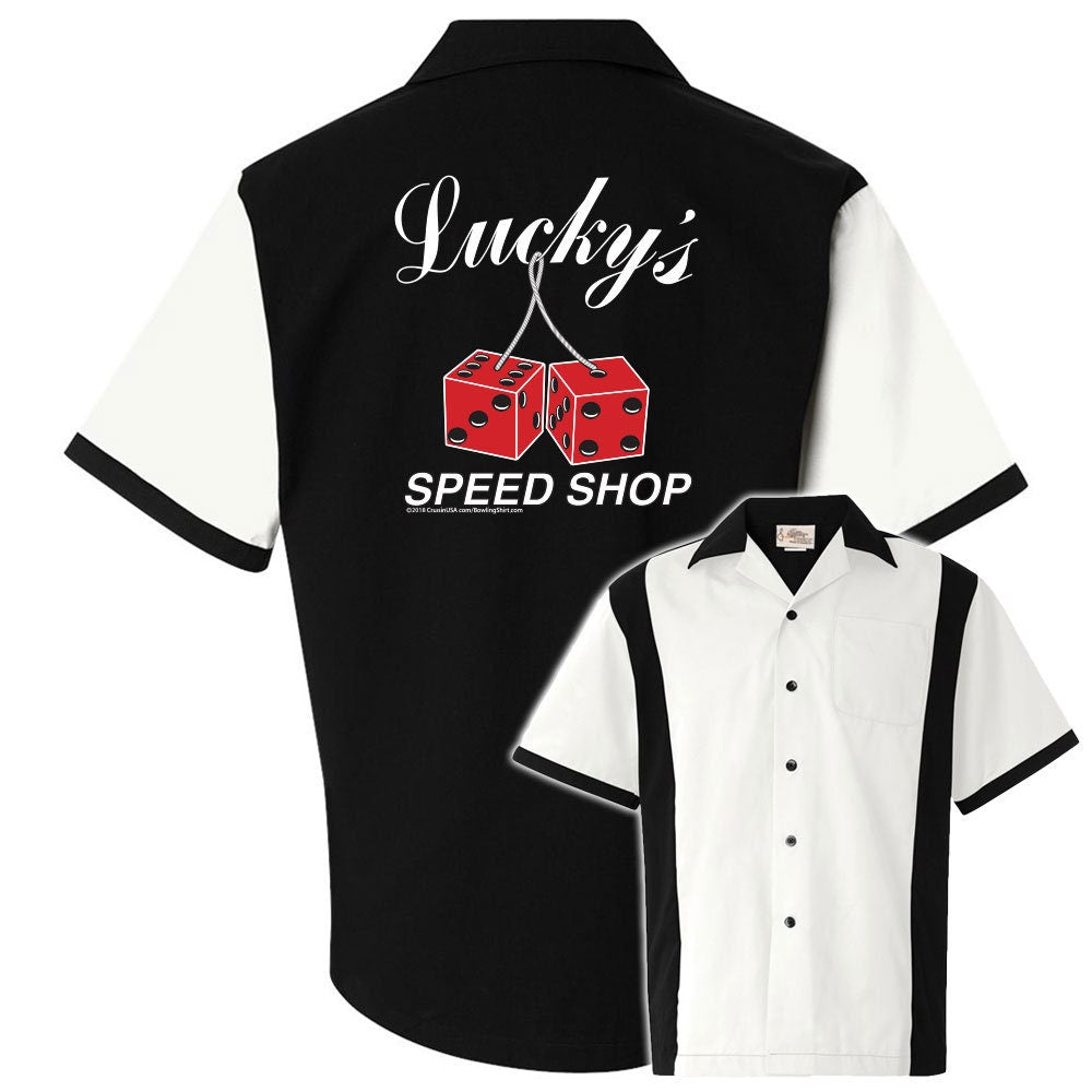 Lucky's Speed Classic Retro Bowling Shirt - Retro Two - Includes Embroidered Name