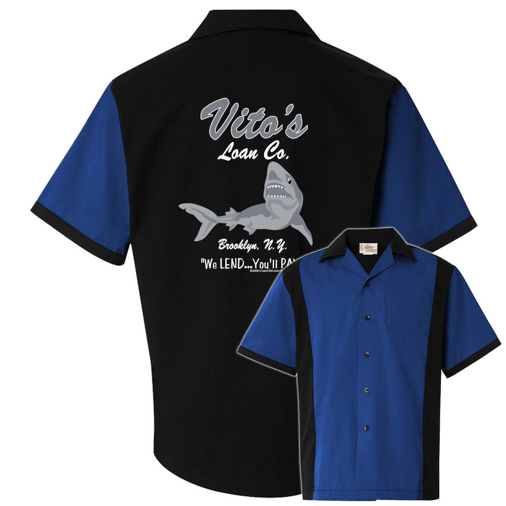 Vito's Loan Co. Classic Retro Bowling Shirt - Retro Two - Includes Embroidered Name