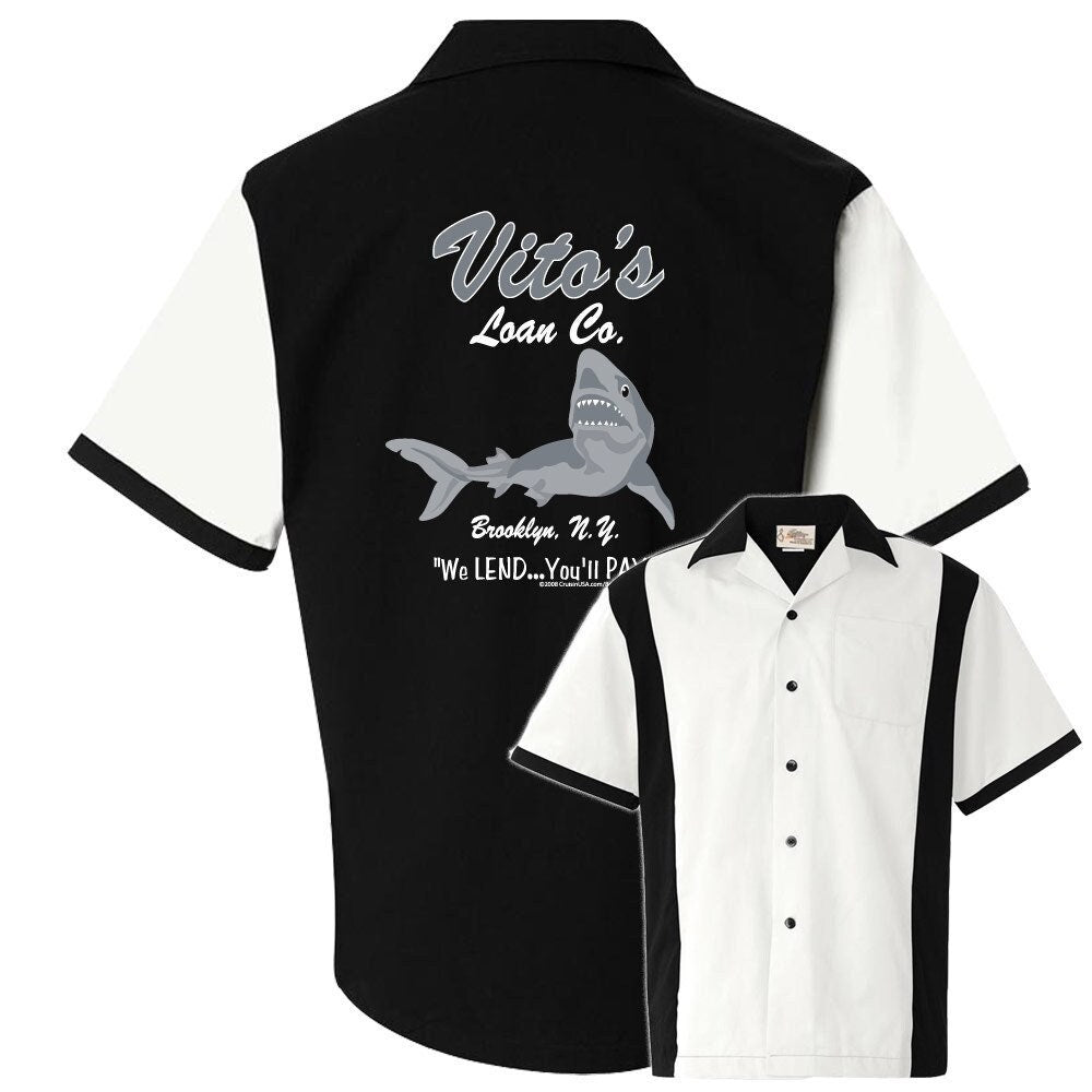 Vito's Loan Co. Classic Retro Bowling Shirt - Retro Two - Includes Embroidered Name