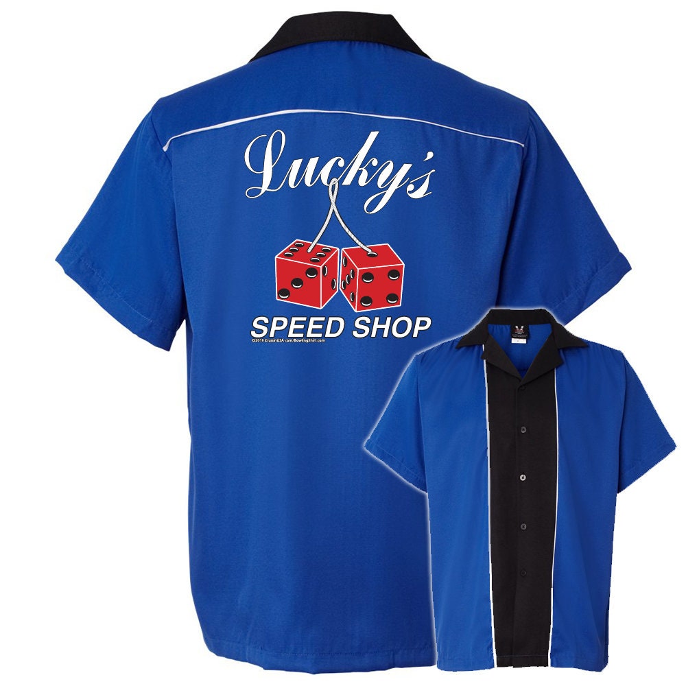 Lucky's Speed Shop Classic Retro Bowling Shirt - Swing Master 2.0 - Includes Embroidered Name