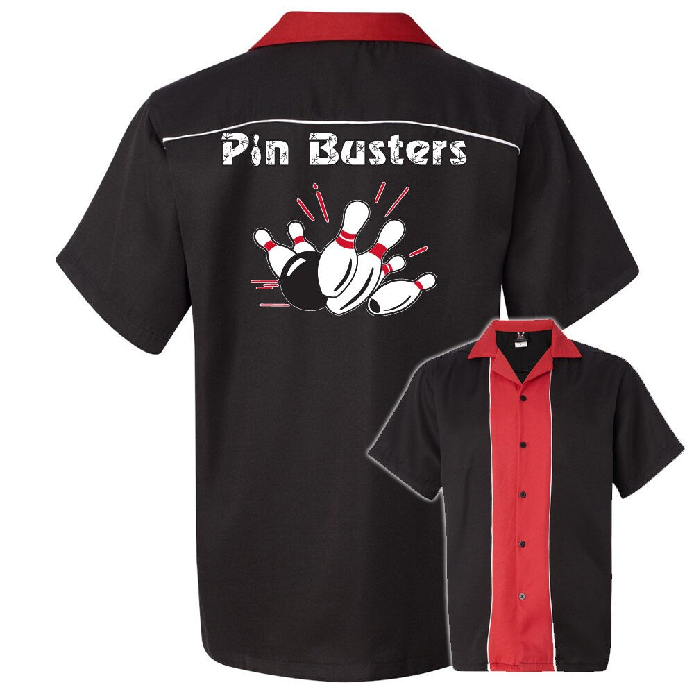 Pin Busters Classic Retro Bowling Shirt - Swing Master 2.0 - Includes Embroidered Name