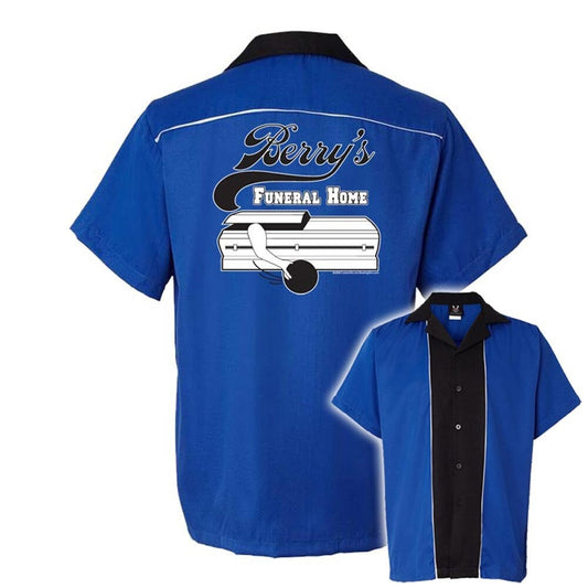 Berry's Funeral Home Classic Retro Bowling Shirt - Swing Master 2.0 - Includes Embroidered Name #119