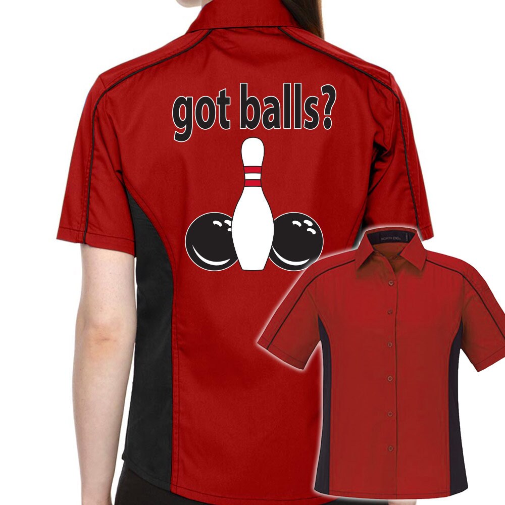 Got Balls Classic Retro Bowling Shirt- The Muckler (Ladies) - Includes Embroidered Name