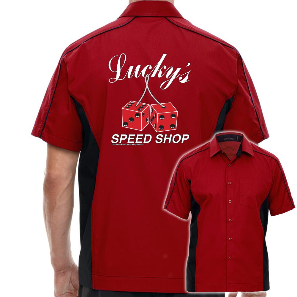 Lucky's Speed Shop Classic Retro Bowling Shirt - The Muckler - Includes Embroidered Name