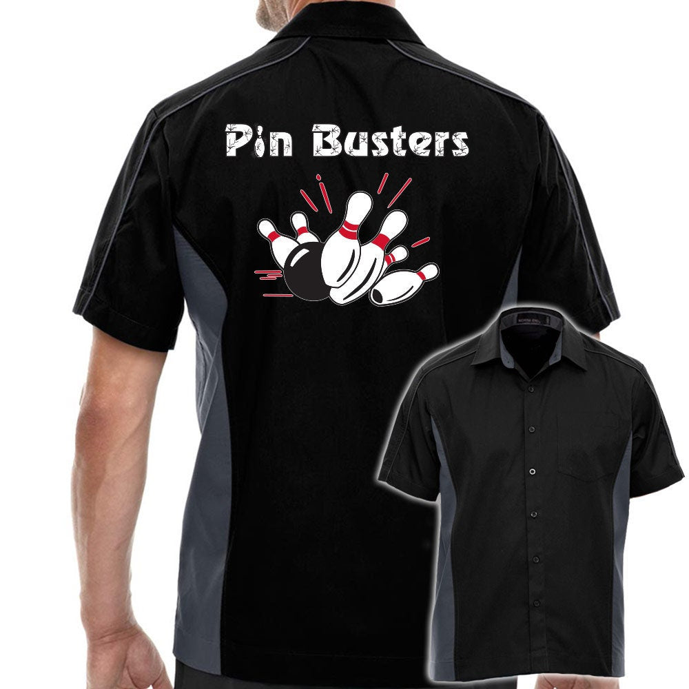 Pin Busters Classic Retro Bowling Shirt - The Muckler - Includes Embroidered Name